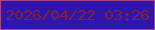 文字の大きさ：2、枠の色：a9438d、背景の色：2f15ab、文字の色：821f3c 無料ブログパーツのブログ時計