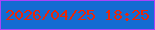 文字の大きさ：4、枠の色：a943f9、背景の色：146bd2、文字の色：eb2707 無料ブログパーツのブログ時計