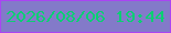文字の大きさ：4、枠の色：a945f2、背景の色：837ac9、文字の色：0bcf73 無料ブログパーツのブログ時計