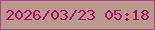 文字の大きさ：4、枠の色：a94888、背景の色：bb9a8d、文字の色：aa106c 無料ブログパーツのブログ時計
