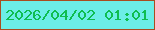 文字の大きさ：1、枠の色：a94d20、背景の色：6ceee7、文字の色：0ebd50 無料ブログパーツのブログ時計