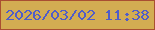 文字の大きさ：5、枠の色：a94f31、背景の色：d3ad52、文字の色：4f5dc9 無料ブログパーツのブログ時計