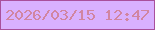 文字の大きさ：4、枠の色：a9509c、背景の色：d9b1ff、文字の色：d185a1 無料ブログパーツのブログ時計