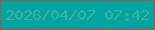 文字の大きさ：1、枠の色：a95341、背景の色：00a5a3、文字の色：45af97 無料ブログパーツのブログ時計