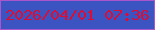 文字の大きさ：2、枠の色：a955cb、背景の色：3b54c2、文字の色：dc0d35 無料ブログパーツのブログ時計