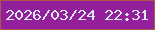 文字の大きさ：3、枠の色：a95747、背景の色：931f9c、文字の色：dbeae9 無料ブログパーツのブログ時計