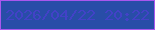 文字の大きさ：2、枠の色：a957ee、背景の色：284da8、文字の色：4242c7 無料ブログパーツのブログ時計
