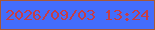 文字の大きさ：4、枠の色：a95835、背景の色：446dfb、文字の色：c63d46 無料ブログパーツのブログ時計