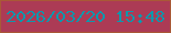 文字の大きさ：4、枠の色：a95837、背景の色：ac3b55、文字の色：0b98ad 無料ブログパーツのブログ時計