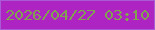 文字の大きさ：2、枠の色：a95ad5、背景の色：ad24c2、文字の色：81a151 無料ブログパーツのブログ時計