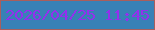 文字の大きさ：2、枠の色：a95e5c、背景の色：3881b6、文字の色：9330ed 無料ブログパーツのブログ時計