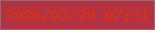 文字の大きさ：3、枠の色：a96069、背景の色：b33241、文字の色：df320c 無料ブログパーツのブログ時計