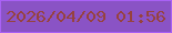 文字の大きさ：5、枠の色：a961f5、背景の色：8a53c5、文字の色：96423f 無料ブログパーツのブログ時計
