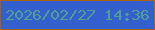 文字の大きさ：2、枠の色：a96207、背景の色：3360cd、文字の色：519f93 無料ブログパーツのブログ時計