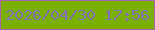 文字の大きさ：3、枠の色：a962ac、背景の色：7ab002、文字の色：846fb4 無料ブログパーツのブログ時計