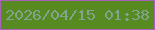 文字の大きさ：3、枠の色：a962ba、背景の色：578b21、文字の色：82a38e 無料ブログパーツのブログ時計