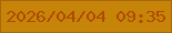 文字の大きさ：4、枠の色：a96508、背景の色：c68509、文字の色：ae4a05 無料ブログパーツのブログ時計