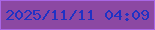 文字の大きさ：4、枠の色：a966e6、背景の色：8c48a3、文字の色：2032c4 無料ブログパーツのブログ時計
