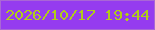 文字の大きさ：1、枠の色：a967d5、背景の色：953cef、文字の色：b0cc19 無料ブログパーツのブログ時計