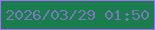 文字の大きさ：4、枠の色：a96cf8、背景の色：1a7d4e、文字の色：7b75bc 無料ブログパーツのブログ時計