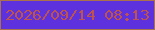 文字の大きさ：2、枠の色：a9714c、背景の色：5d31dd、文字の色：be524c 無料ブログパーツのブログ時計