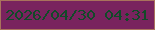 文字の大きさ：1、枠の色：a9725c、背景の色：79235e、文字の色：114a28 無料ブログパーツのブログ時計