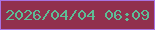 文字の大きさ：1、枠の色：a972e2、背景の色：91304e、文字の色：5dbd95 無料ブログパーツのブログ時計