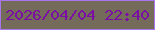 文字の大きさ：4、枠の色：a975ee、背景の色：746b5b、文字の色：7a0ea5 無料ブログパーツのブログ時計
