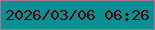 文字の大きさ：5、枠の色：a97692、背景の色：0a9092、文字の色：4f040a 無料ブログパーツのブログ時計