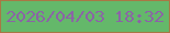 文字の大きさ：3、枠の色：a97745、背景の色：64b86a、文字の色：8b64a6 無料ブログパーツのブログ時計