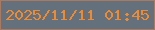 文字の大きさ：5、枠の色：a97960、背景の色：65707d、文字の色：ee8b32 無料ブログパーツのブログ時計