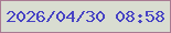 文字の大きさ：4、枠の色：a97a92、背景の色：d9ddd1、文字の色：4743c4 無料ブログパーツのブログ時計