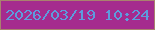 文字の大きさ：1、枠の色：a9816e、背景の色：a52b8e、文字の色：5d9cdd 無料ブログパーツのブログ時計