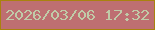 文字の大きさ：3、枠の色：a9820e、背景の色：be6f71、文字の色：c0cba8 無料ブログパーツのブログ時計