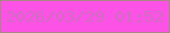 文字の大きさ：2、枠の色：a98585、背景の色：fd52e6、文字の色：cf6dc1 無料ブログパーツのブログ時計