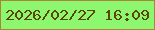 文字の大きさ：5、枠の色：a98637、背景の色：8df86f、文字の色：5d4604 無料ブログパーツのブログ時計