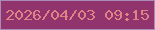 文字の大きさ：2、枠の色：a98bba、背景の色：91336d、文字の色：e18287 無料ブログパーツのブログ時計