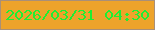 文字の大きさ：5、枠の色：a98f78、背景の色：eda32b、文字の色：1fee33 無料ブログパーツのブログ時計