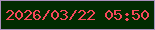 文字の大きさ：1、枠の色：a98fbc、背景の色：022b00、文字の色：f6485b 無料ブログパーツのブログ時計