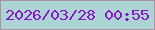 文字の大きさ：1、枠の色：a992a2、背景の色：add4d4、文字の色：8817c8 無料ブログパーツのブログ時計