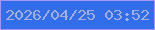 文字の大きさ：1、枠の色：a995f6、背景の色：326eea、文字の色：a4afdb 無料ブログパーツのブログ時計