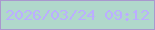 文字の大きさ：1、枠の色：a998ce、背景の色：b0d8cb、文字の色：bbaeff 無料ブログパーツのブログ時計