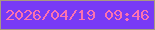 文字の大きさ：2、枠の色：a99980、背景の色：783af5、文字の色：fc72b0 無料ブログパーツのブログ時計