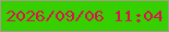 文字の大きさ：3、枠の色：a99a8d、背景の色：36d001、文字の色：d9144e 無料ブログパーツのブログ時計