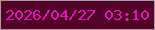 文字の大きさ：4、枠の色：a99aa6、背景の色：530126、文字の色：db16bc 無料ブログパーツのブログ時計