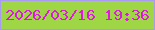 文字の大きさ：3、枠の色：a99bf4、背景の色：9ed646、文字の色：dd1ade 無料ブログパーツのブログ時計