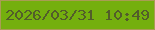 文字の大きさ：5、枠の色：a99c54、背景の色：74af0e、文字の色：525d2a 無料ブログパーツのブログ時計