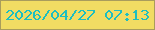 文字の大きさ：3、枠の色：a99c5c、背景の色：f1dc63、文字の色：1dbec1 無料ブログパーツのブログ時計