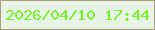 文字の大きさ：1、枠の色：a9a175、背景の色：e9f3e5、文字の色：72f625 無料ブログパーツのブログ時計