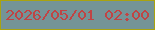 文字の大きさ：4、枠の色：a9a310、背景の色：749497、文字の色：c04444 無料ブログパーツのブログ時計